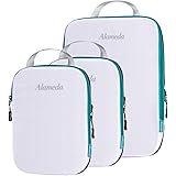 Compression Packing Cube Set for Carryon Luggage, Travel Packing Organizers with Laundry Bag for Backpack