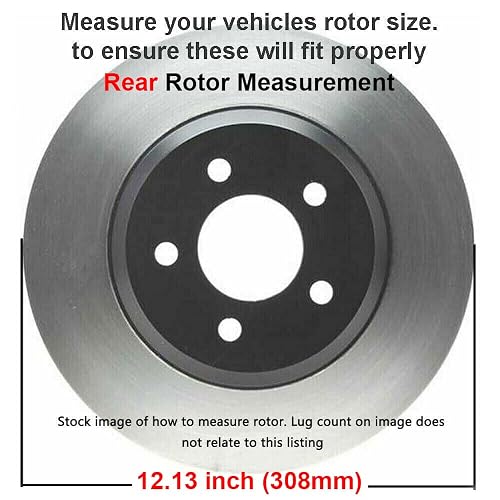 Detroit Axle Rear Brake Kit – 308mm Drilled & Slotted Rotors, Ceramic Pads, Calipers For G37 G35 M35 M45 350Z