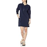 Amazon Essentials Women's Knit Henley Sweatshirt Dress (Available in Plus Size)