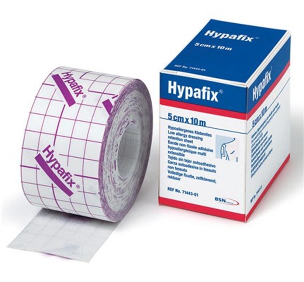 HYPAFIX Adhesive, Non-Woven Fabric Dressing Retention Roll 5cmx 10m (x1) | Secure, Flexible & Skin-Friendly Retention Fabric