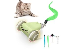 CZPET Cat Toys Kitten Jump Exercise Interactive Replaceable Elastic Automatic Toy Funny Cat Teaser Various Developmental Puzzle Toys Feather Mouse