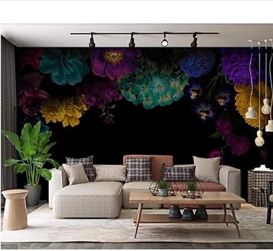 Mkkwp 3d Flor De Rosa Papel Pintado Murales Para La Sala De Estar