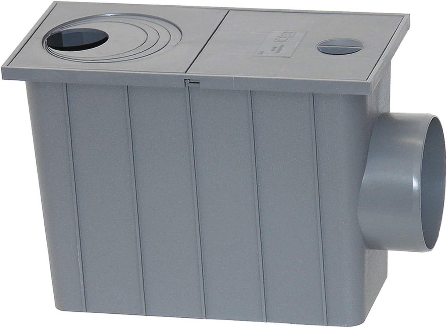 WYSKONT Regensinkkasten Grau - Regenwasserablauf DN110/DN125 - Mit Schmutzfangkorb