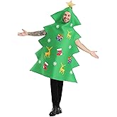 Seasons Adult Christmas Tree Costume, Funny Tree Cosplay Costume for Women and Men, One Size