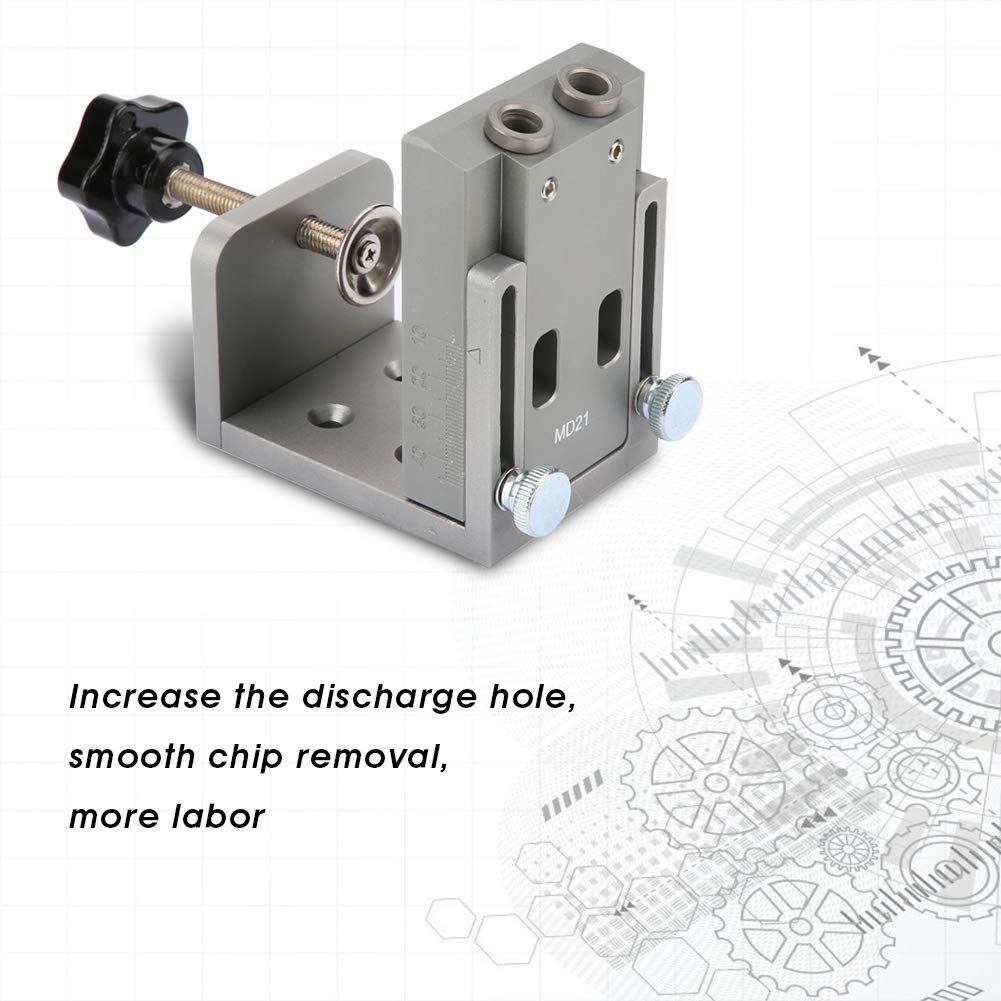 Wood Hole Template,Woodworking Pocket Hole Jig Kit,15 Degrees - Image 5