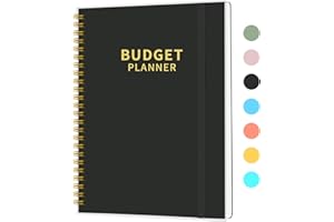 CICPAP Budget Planner - Monthly Budget Book with Expense Tracker Notebook to Manage Your Finances, Undated Finance Planner/Account Book to Take Control of Your Money, monthly budget planner 2024-2025, black