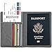 KINGMAS Passport Holder Cover, Unisex Travel Passport Wallet Case With RFID Blocking