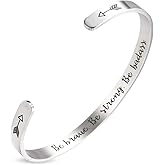 A N KINGPiiN Inspirational Bracelets for Women Inspirational Gift for Women, Men Motivational Birthday Cuff Bangle Friendship Personalized Mantra Jewelry Come Gift Box
