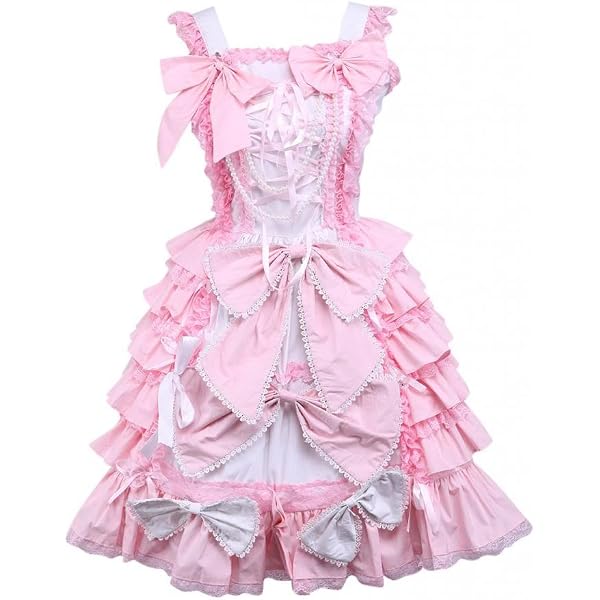 Antaina Pink Lolita Tutu Skirt - Ruffled Layered Cotton With Petticoat - View #11