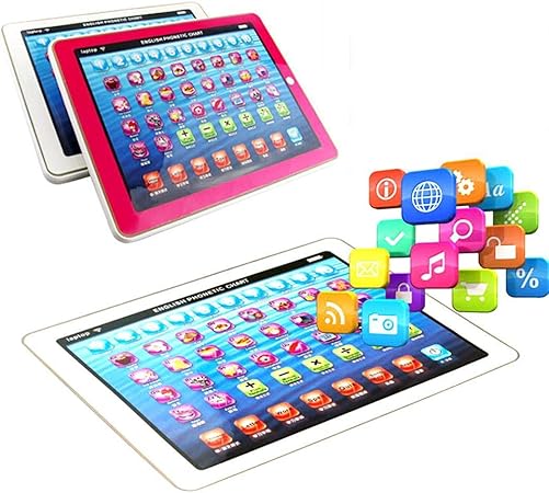 Amazon Thinice 子供用 多機能 タッチスクリーン 英語コンピュータ 早期教育ツール タブレット ホワイト 赤ちゃん 幼児のおもちゃ おもちゃ