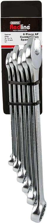 Draper Redline 68480 AF 6-Piece Combination Spanner Set view 3