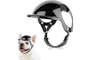 LESYPET Dog Helmet for Small Dogs, Dog Motorcycle Helmet with Ear Hole Design, Adjustable Dogs Hat for Outdoor Riding, Small