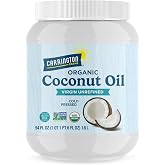 Carrington Farms Organic Refined Coconut Oil, Cold-Pressed, Non-GMO, Gluten-Free, Perfect for Cooking, Baking, Skin Care, Hai