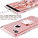 Google Pixel 2 XL Case, Glitter Bling Diamond Rhinestone Bumper Cute Pixel 2 XL Phone Case for Girls with Ring Kickstand Sparkly Protective Google Pixel 2 XL Case for Girl Women - Rose Gold/Pink