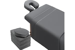 Venessco 3 Sets Massage Table Sheets Sets, Includes Massage Flat Sheet, Massage Fitted Sheet and Face Rest Cover, Massage Table Cover for Beauty, Spa, Salon (Light Gray)