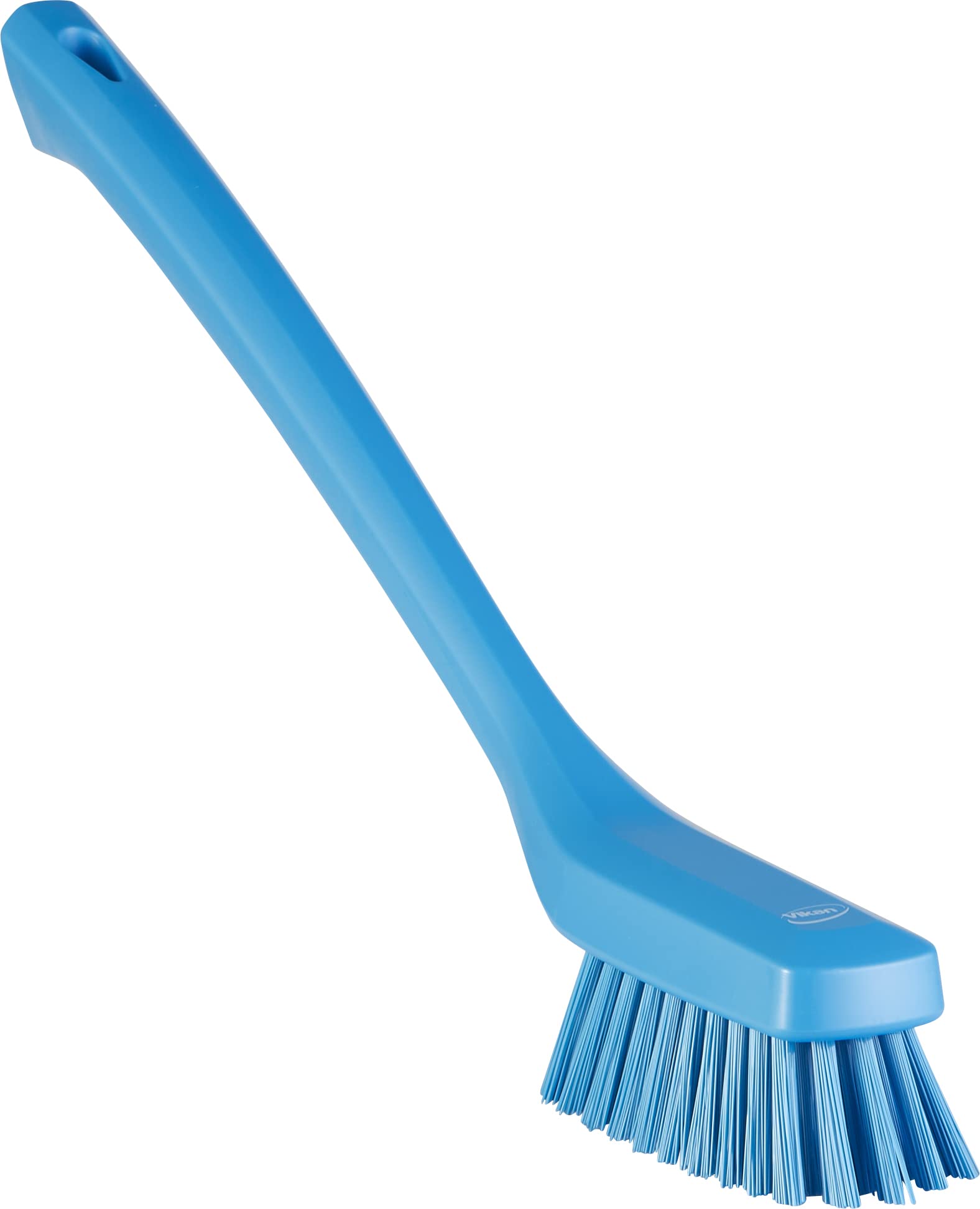 Vikan 41853 Narrow Cleaning Brush with Long Handle, Hard Bristles, 420 mm (16.5 in), Blue — image 1