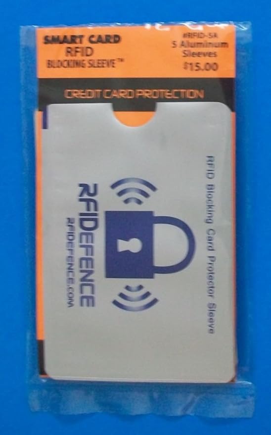 RFID Anti Theft Blocking Card Secure Protector Sleeves 5