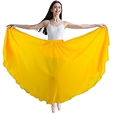 Baisdan Belly Dance Skirt for Women, Dancing Skirt Belly Dancer Outfit, Flowy Long Gypsy Skirts, Halloween Costume Gift