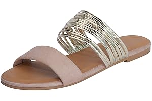 WAJCSHFS Sandals Women Bohemia Beach Sandal Flatform Sandals Slip On Slides Bling Fashion Open Toe Sandals Casual Flip-Flops