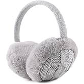 OMUKY Winter EarMuffs for Kids Toddler Knitted Ear Cover Plush Outdoor Children Cold Weather Ear Warmer