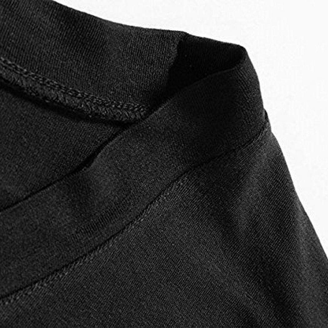 XioNiu Women Men Summer Casual T-Shirt Letter O-Neck Short Sleeve Tops Knits & Tees Black