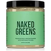 NAKED Super Greens Powder Organic Greens Supplement - Only 10 Premium Ingredients - Vegan, Non-GMO, Prebiotic and Probiotic - 35 Servings
