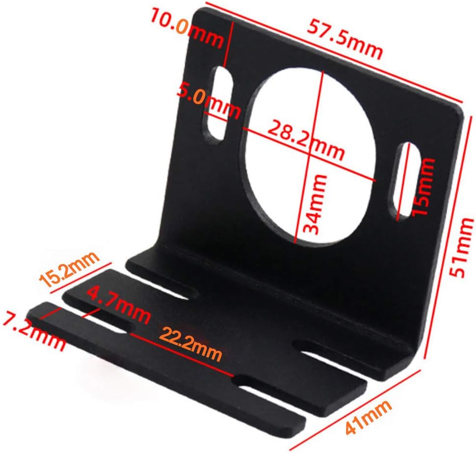 CHANCS Mini Electric Permanent Magnet Motor Motors Mounting Bracket Black CH-3420 24V DC 7000RPM Minor Shaft Upgrade Motor - - 