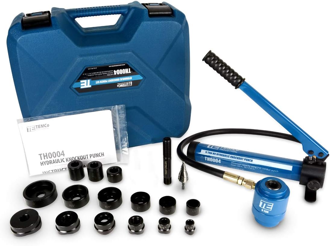 Temco Hydraulic Knockout Punch Th0004 Electrical Conduit Hole Cutter