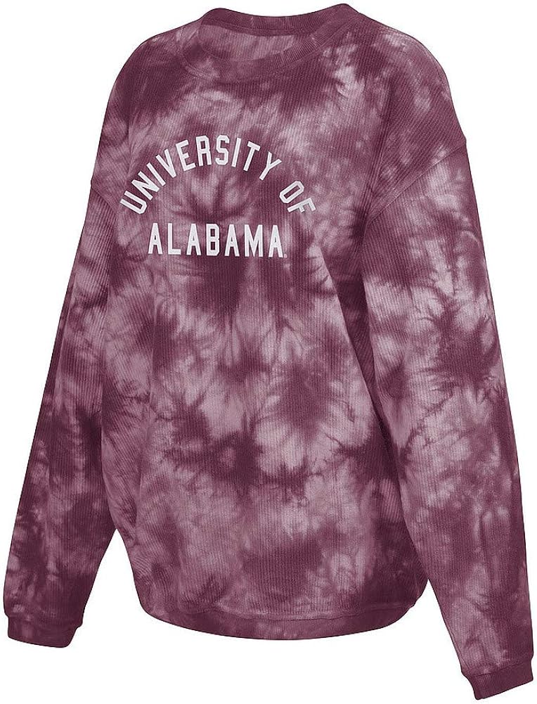 tie dye corded crew