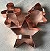 Copper Christmas Cookie Cutter Set, BONUS Handles, Fun Holiday Baking In Your Home Kitchen, Modern Tools Add Vintage Charm, Set of Gingerbread Man, Star & Tree, Beautifully Gift-Boxed