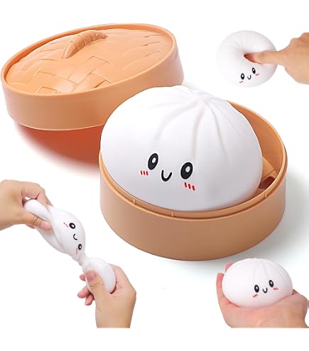 Glitter Dumpling Squishy – Juguete Apretable Con Vaporera, Anti-estrés De Goma Termoplástica, Ideal Para Aliviar La Tensión Y Mejorar La Concentración En Niños Y Adultos