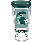 Tervis Made in USA Double Walled Michigan State University MSU Spartans Insulated Tumbler Cup Keeps Drinks Cold & Hot, 24oz Water Bottle, Tradition