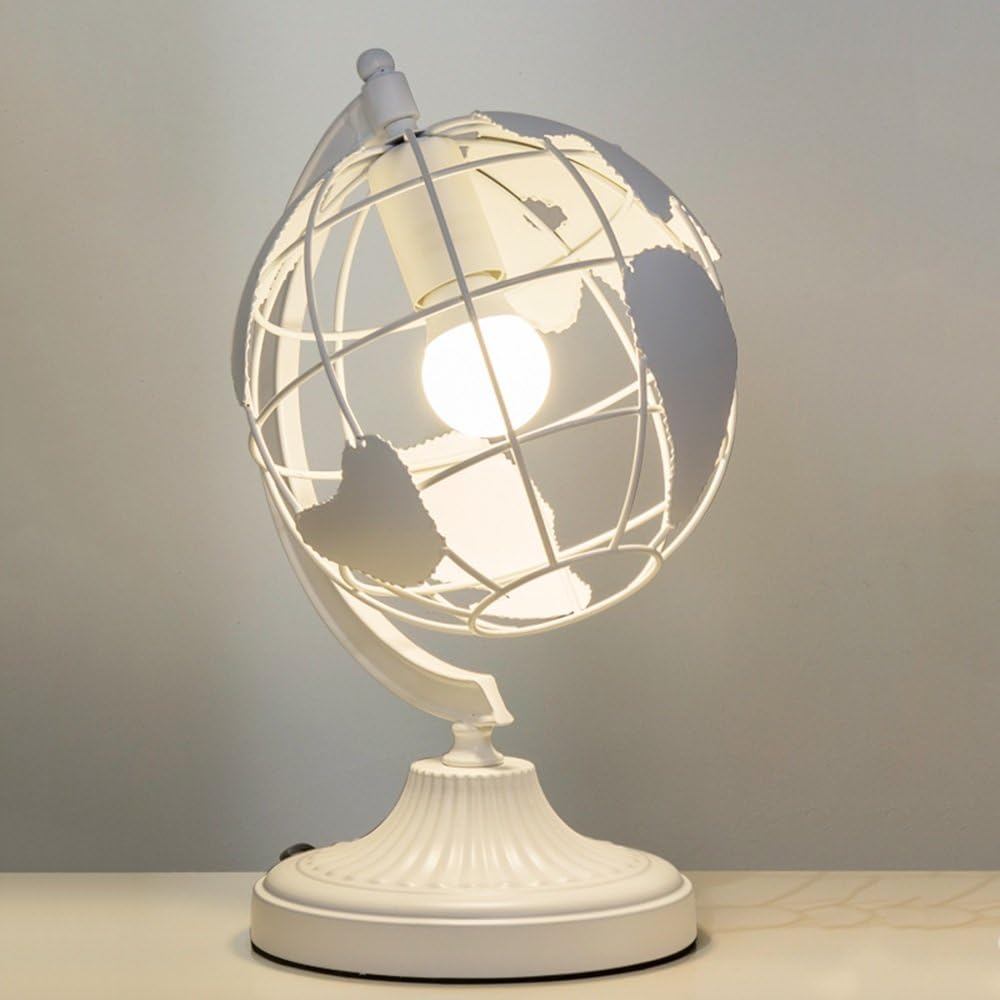 ZHANGRONG- Creative Nordic Modern LED Eye Protection Table Lamp European Bedroom Bedside Desk Decoration Table Lamp (Iron Lamp) --Bedside reading lamp ( Color : White )
