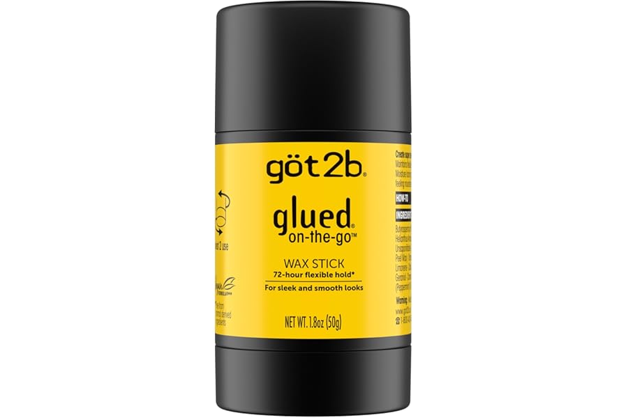got2b glued on-the-go wax stick, 1.8oz, sleek and slick styles, style your hair without the crunch, helps control frizz