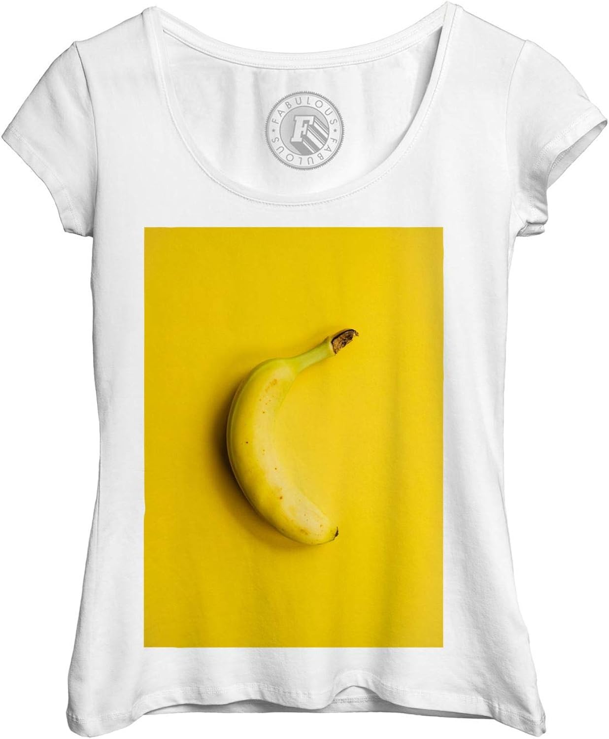 TShirt Woman Banana on Yellow Background Amazon.co.uk Clothing
