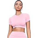 YEOREO Women's Short Sleeve Crop T-Shirt