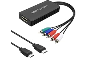 RuiPuo HDMI to Component Converter HDMI to YPbPr Adapter Converter 1080P HDMI to RGB Converter for PC, Xbox, PS3, Roku, DVD Players