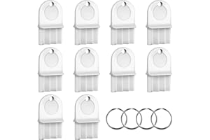 ECMLN 10pcs Toilet Paper Dispenser Key,Universal Paper Towel Dispenser Key, Universal Replacement for Janitors, Maintenance Professionals (White)
