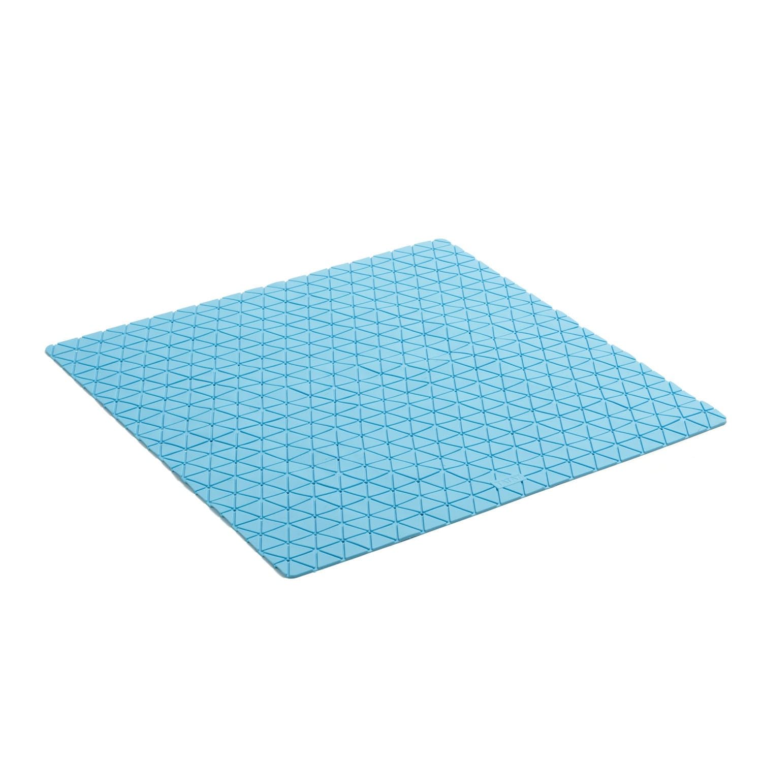 TATAY Bath Mat, Non-slip, SBS - TP Rubber with 120 Suction Cups, Rectangular, Diamond Design, Blue. Measures 54 x 54 cm