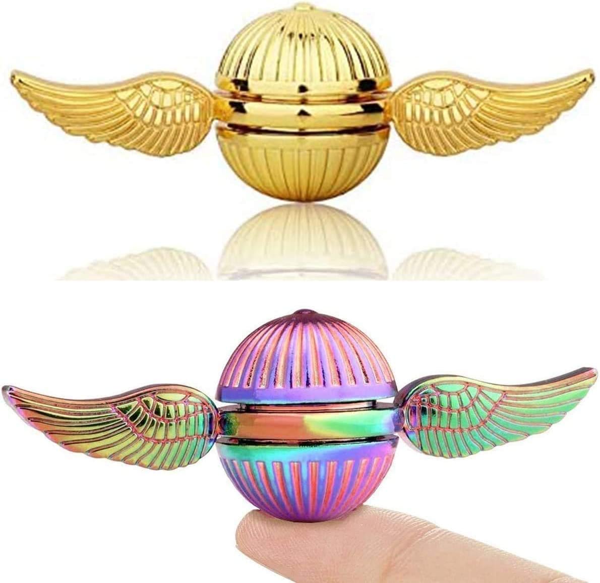 Fidget Spinners Metal Fingertip Gyro Sensory Toys Finger Hand Spinner Desk Gadget Spinning Top Focus Toy Birthday Gift Party Favor for Kids Adults (2PCS)