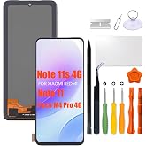 Replacement for Xiaomi Redmi Note 11 | Note 11s 4G | Poco M4 Pro 4G LCD Screen for Redmi note11 note11s 2201117TG 2201117SG 2201117PG LCD Touch Screen Display Panel Digitizer Assembly with Repair kit
