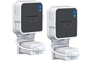 GRESUR Outlet Wall Mount for Blink Sync Module 2, Mount Bracket Holder for Blink Outdoor Camera No Messy Wires Outdoor and Indoor Home Security Camera Mount with Short Cable (2 Pack)