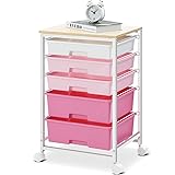 SYKIARIOL Utility Cart with 5 Drawers,Storage