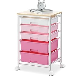 SYKIARIOL Utility Cart with 5 Drawers,Storage