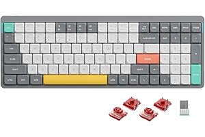 nuphy Air96 V2 Wireless Mechanical Keyboard,100 Keys RGB Backlit Keyboard,Supports Bluetooth 5.1,2.4G and Wired Connection,fo