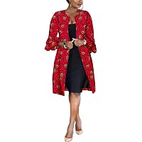 African Print Maxi Dresses for Women Fall Long Sleeve Vintage Plus Size  Bohemian V Neck Maxi Long Dress Black Red at Amazon Women's Clothing store
