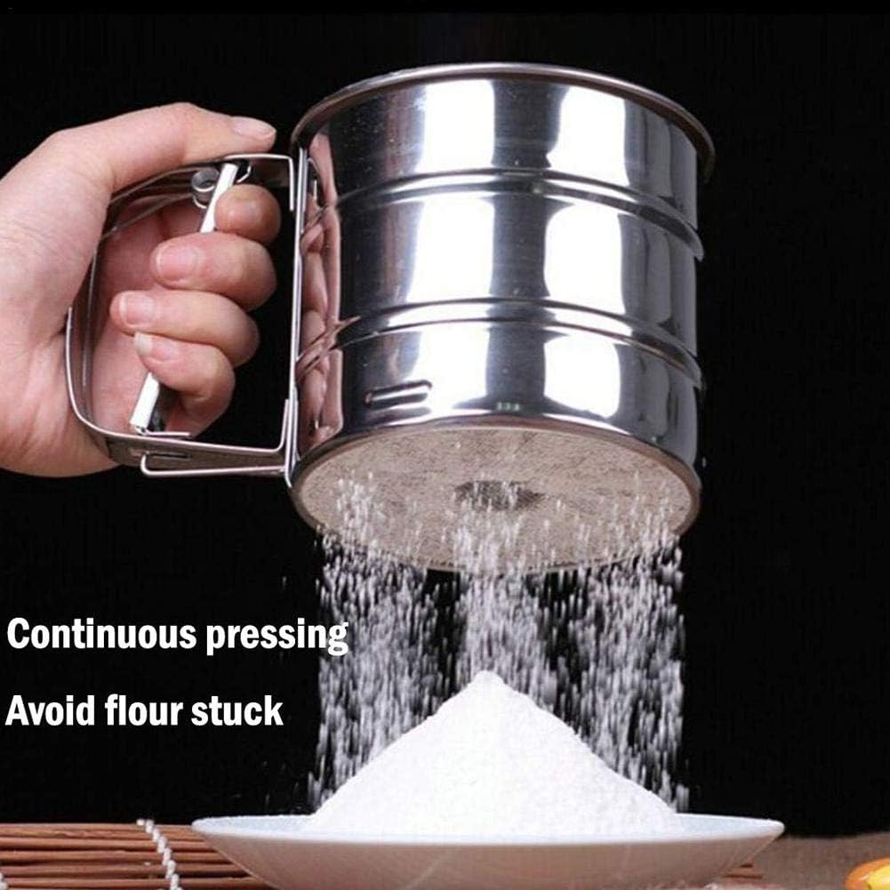 Flour Sifter Shaker - Stainless Steel Handheld Mesh Sieve Cup for Baking Tool Accessories Home & Kitchen Gadgets