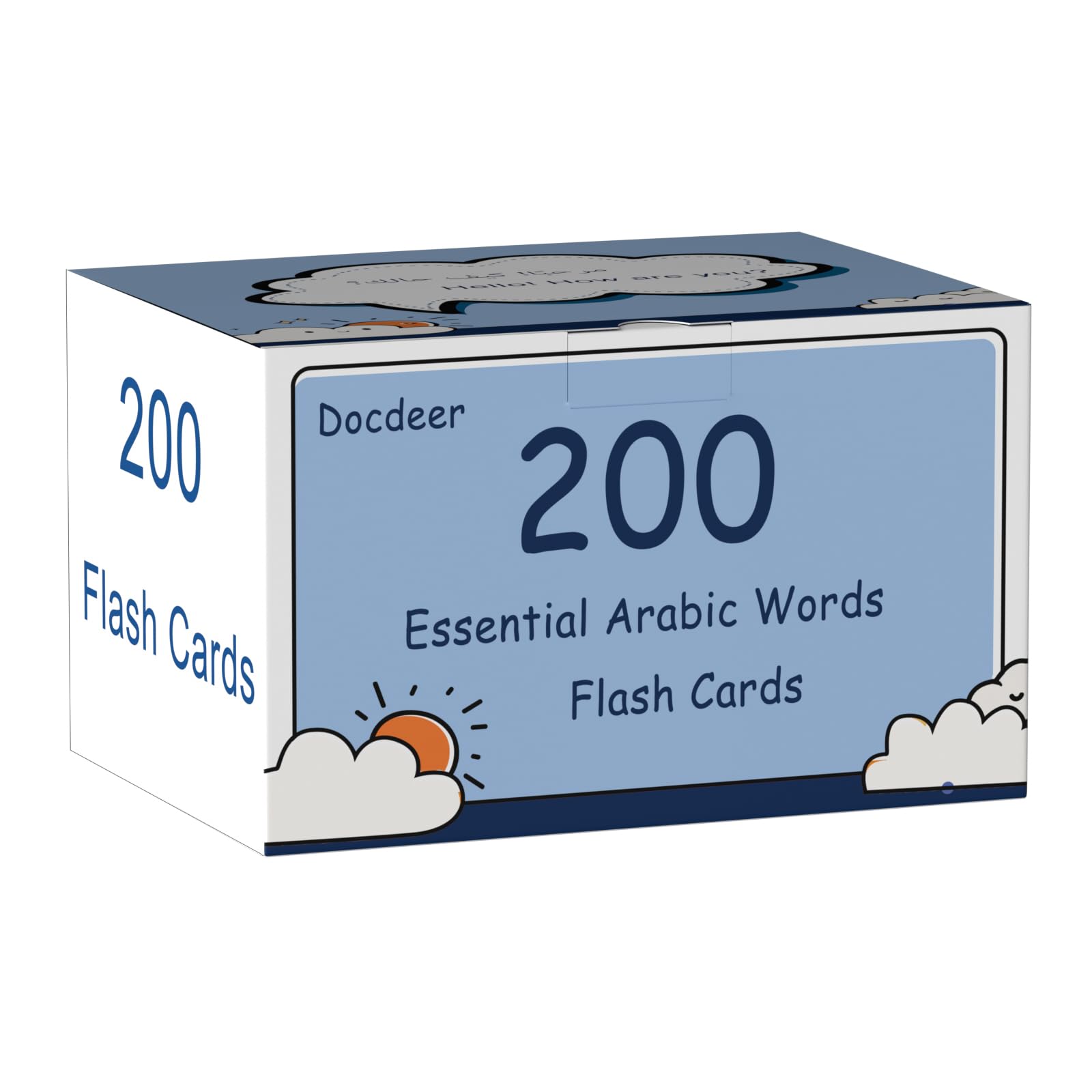 Photo 1 of 200 Essential Arabic Words Vocabulary Flash Cards Flashcard for Beginners Adults | Learn Arabic for Beginners Adult