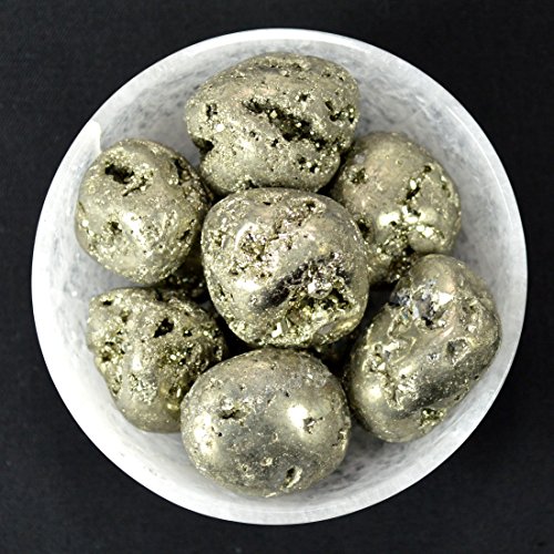 Pyrite Cabochon Pebble Natural Polished Rare Sparkling Quartz Stone Cab "Fool's Gold" Mineral Crystal Cab - Peru (5PCS) - Thumbnail 4