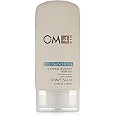 Organic Male OM4: Sensitive Shave Mask: Soothing Sensitivity Relief Gel - Calming and Soothing Shave Cream and Mask to hydrate and protect the skin